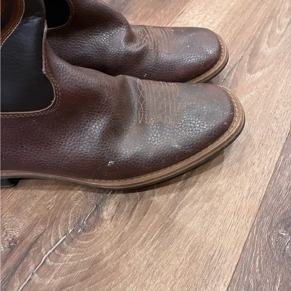 Magellan Outdoors Western Cowboy Brown Black Boots Youth Work Horse Size 5 Boy - Picture 6 of 10